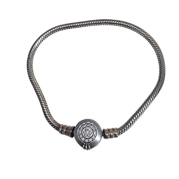 Pandora Moments Sparkling Crown O Snake Chain Bracelet S925  Pandora Moments Sparkling Crown O Snake Chain Bracelet Sterling Silver 925